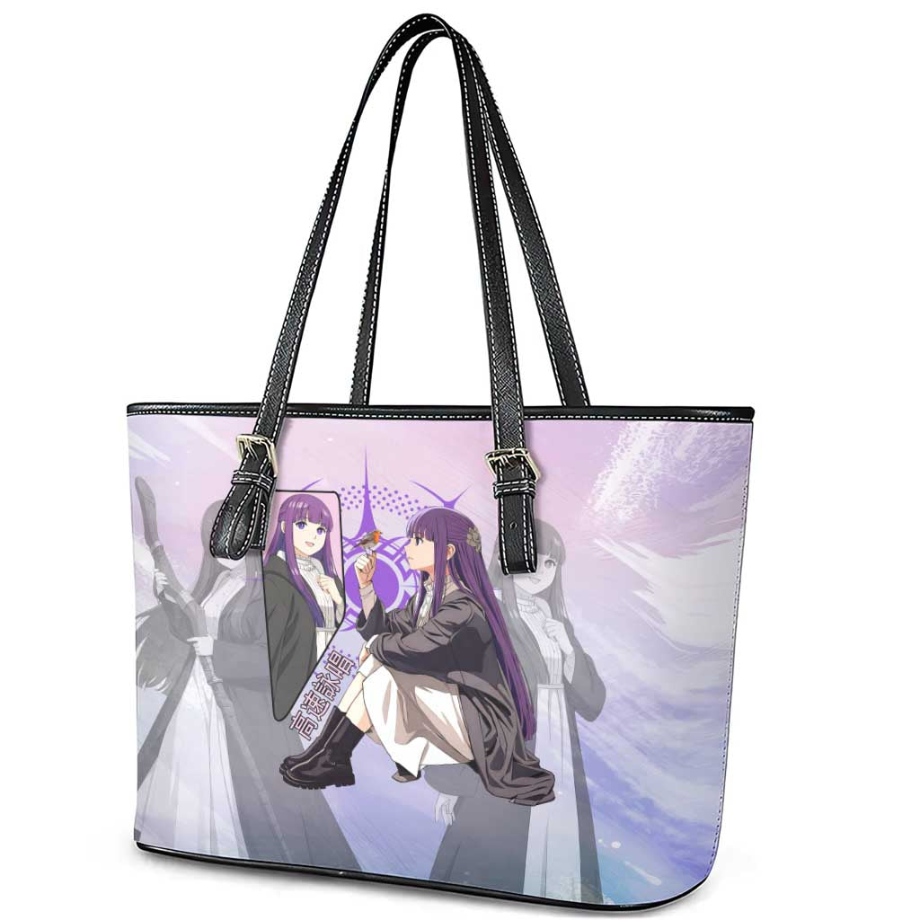 Fern Frieren Beyond Journey’s End Leather Tote Bag Anime Pastel Aesthetic