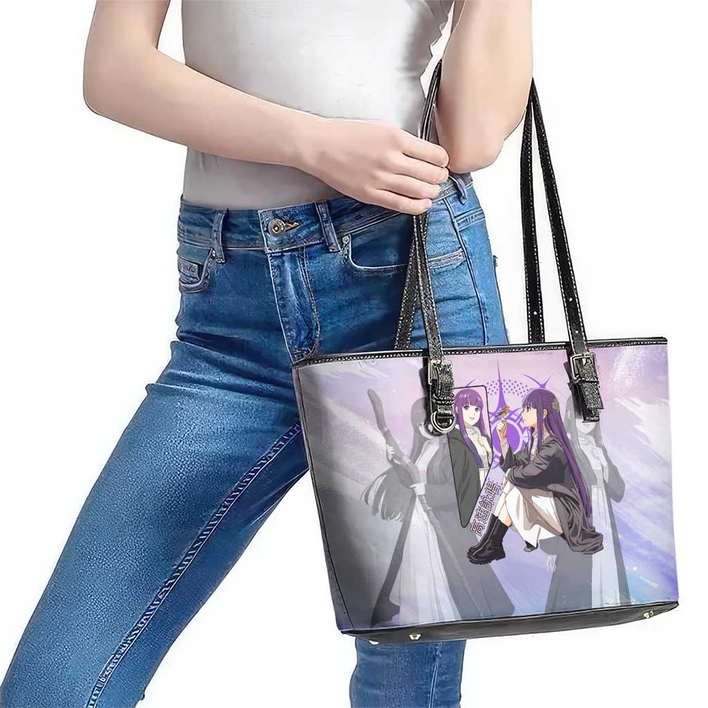 Fern Frieren Beyond Journey’s End Leather Tote Bag Anime Pastel Aesthetic