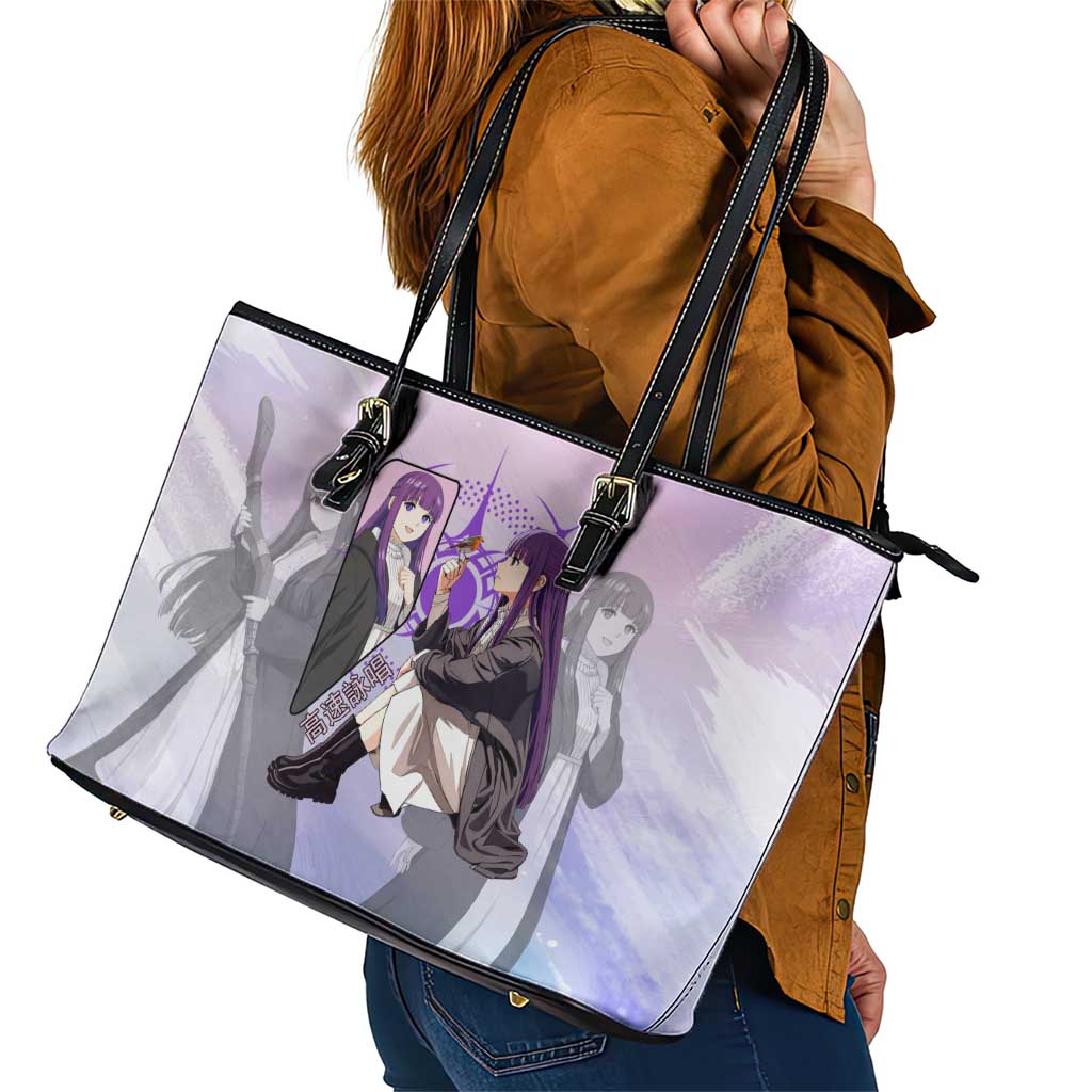 Fern Frieren Beyond Journey’s End Leather Tote Bag Anime Pastel Aesthetic
