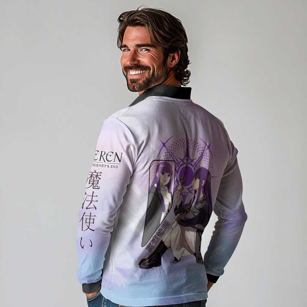 Fern Frieren Beyond Journey’s End Long Sleeve Polo Shirt Anime Pastel Aesthetic