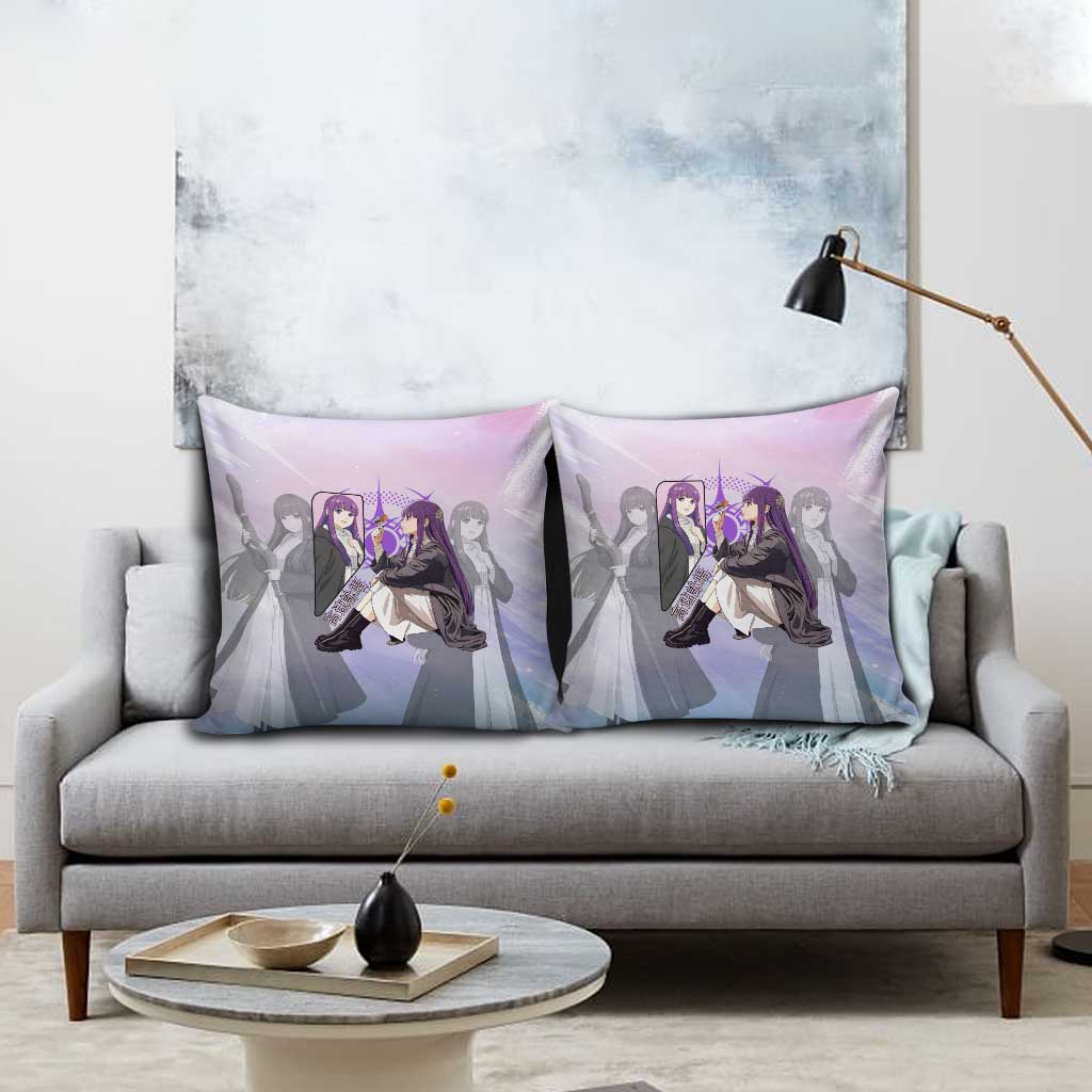 Fern Frieren Beyond Journey’s End Pillow Cover Anime Pastel Aesthetic