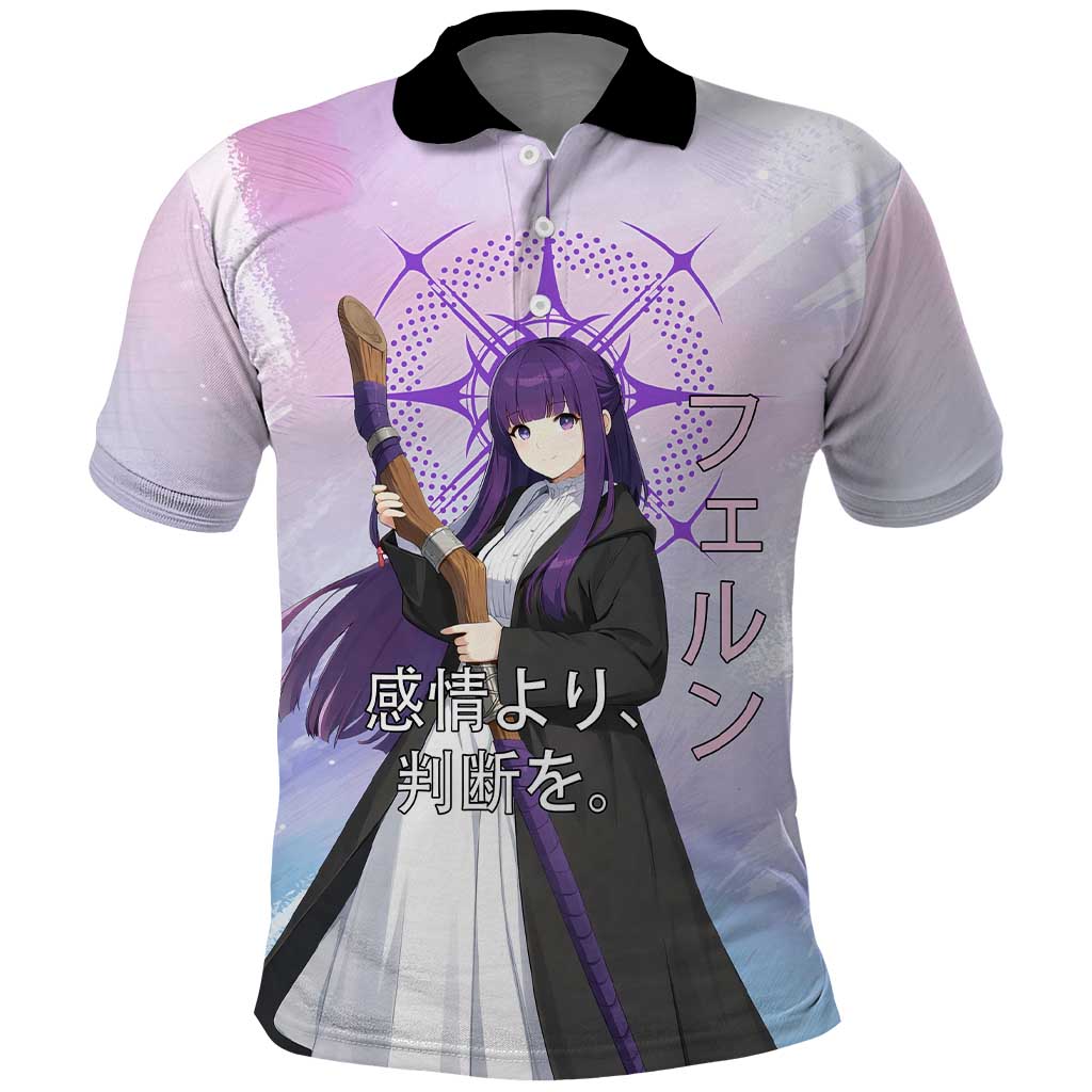 Fern Frieren Beyond Journey’s End Polo Shirt Anime Pastel Aesthetic