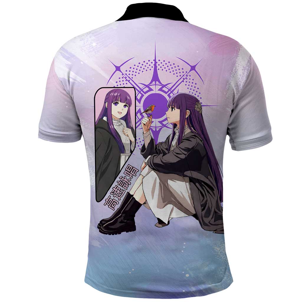 Fern Frieren Beyond Journey’s End Polo Shirt Anime Pastel Aesthetic
