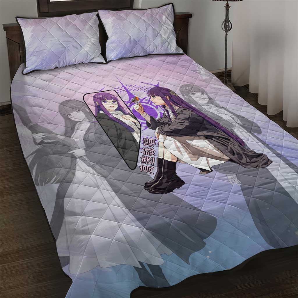 Fern Frieren Beyond Journey’s End Quilt Bed Set Anime Pastel Aesthetic
