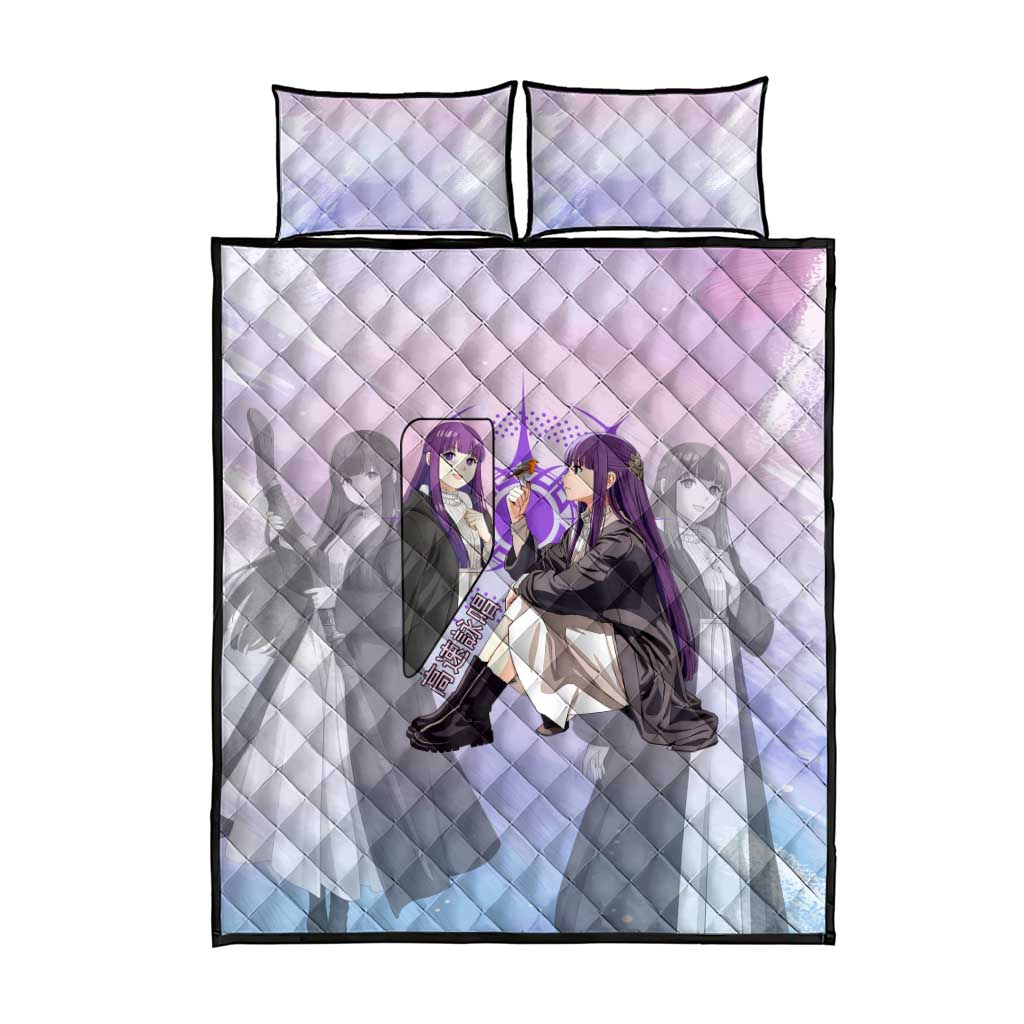 Fern Frieren Beyond Journey’s End Quilt Bed Set Anime Pastel Aesthetic