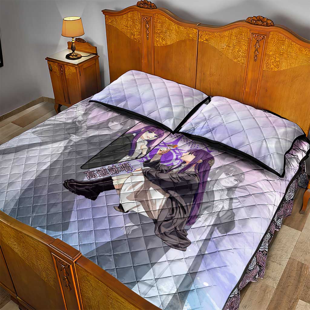 Fern Frieren Beyond Journey’s End Quilt Bed Set Anime Pastel Aesthetic