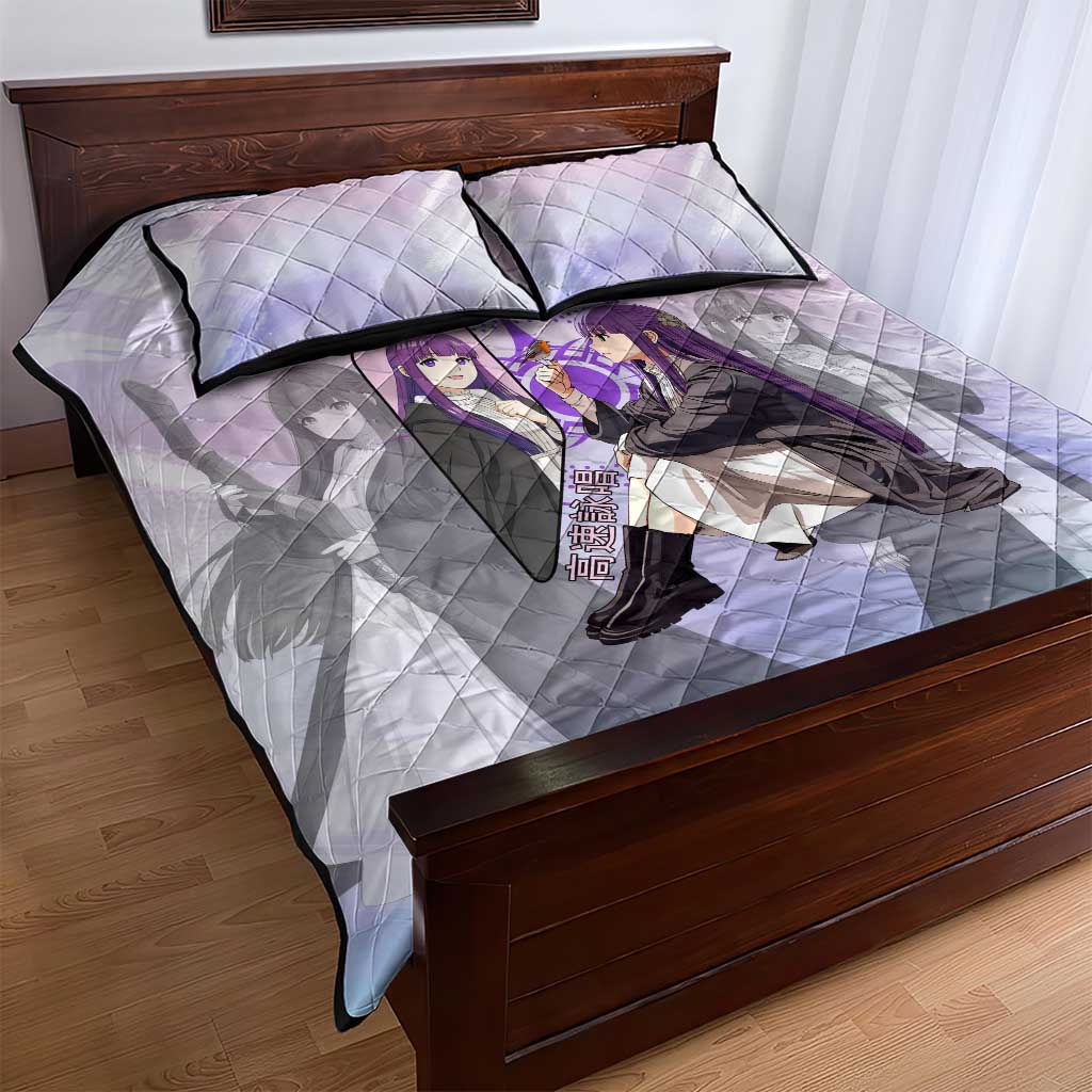 Fern Frieren Beyond Journey’s End Quilt Bed Set Anime Pastel Aesthetic