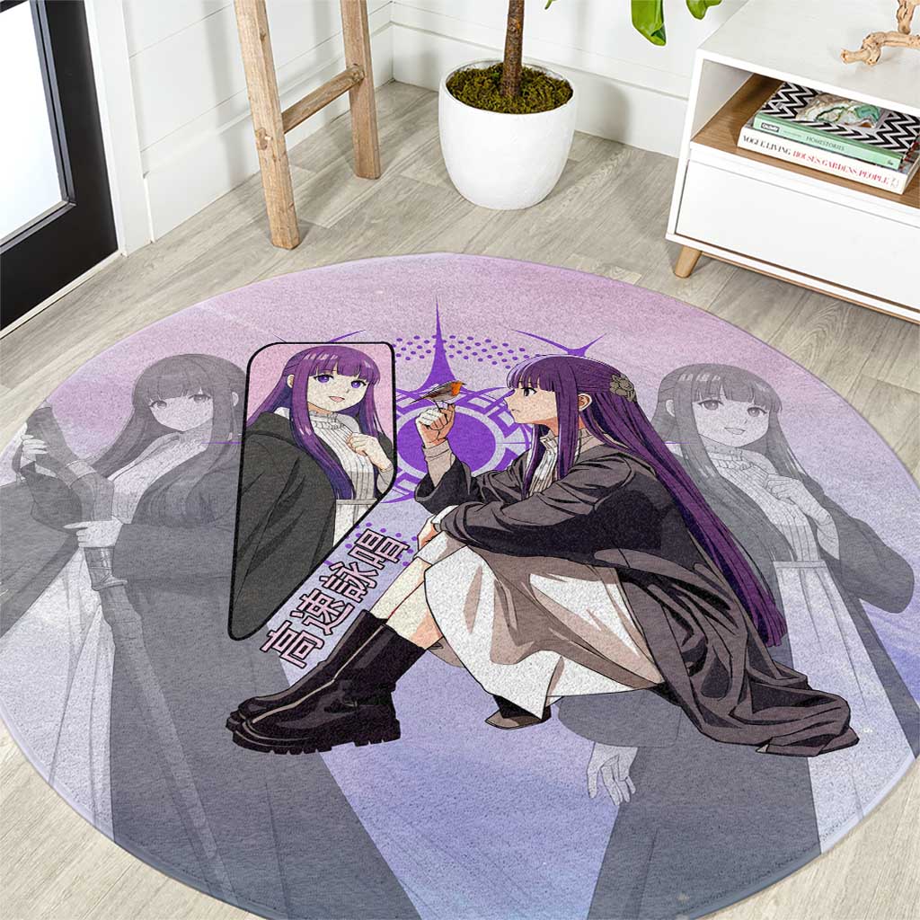 Fern Frieren Beyond Journey’s End Round Carpet Anime Pastel Aesthetic