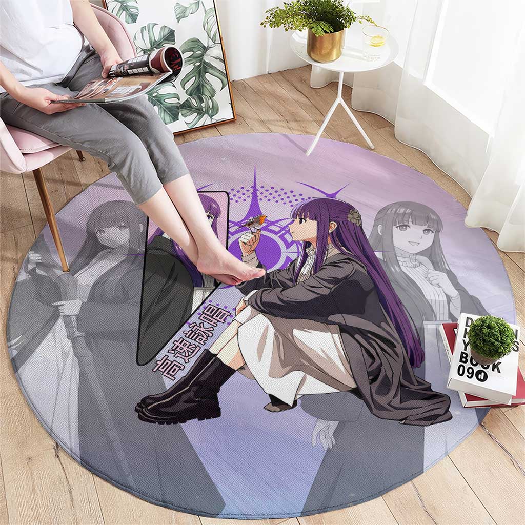 Fern Frieren Beyond Journey’s End Round Carpet Anime Pastel Aesthetic