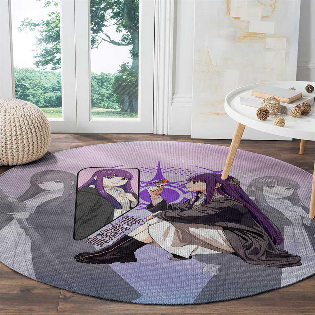 Fern Frieren Beyond Journey’s End Round Carpet Anime Pastel Aesthetic