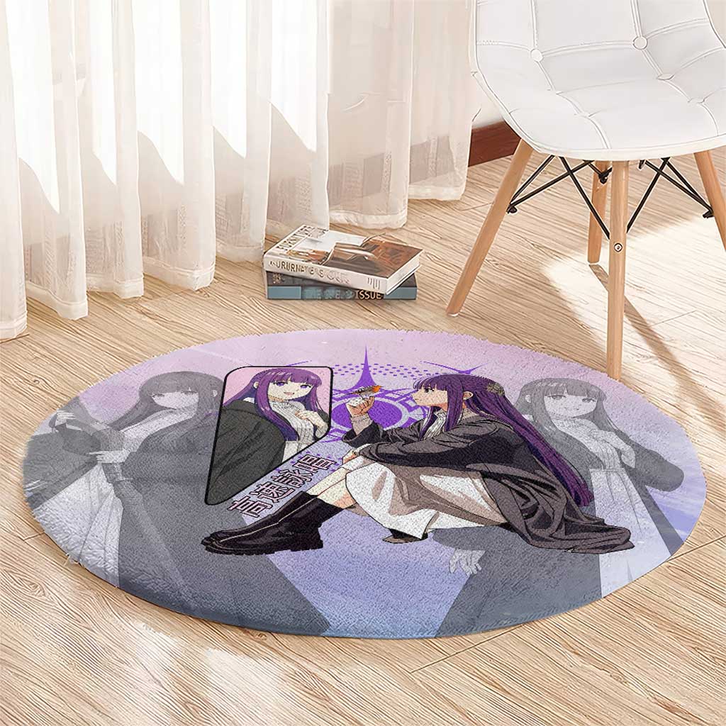 Fern Frieren Beyond Journey’s End Round Carpet Anime Pastel Aesthetic