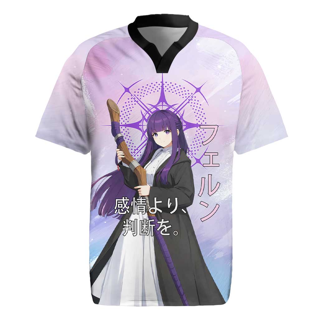 Fern Frieren Beyond Journey’s End Rugby Jersey Anime Pastel Aesthetic