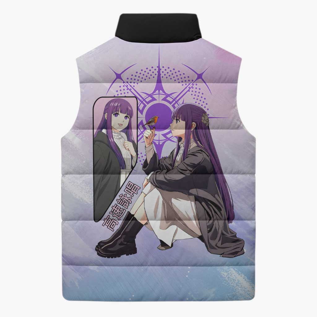 Fern Frieren Beyond Journey’s End Sleeveless Puffer Jacket Anime Pastel Aesthetic