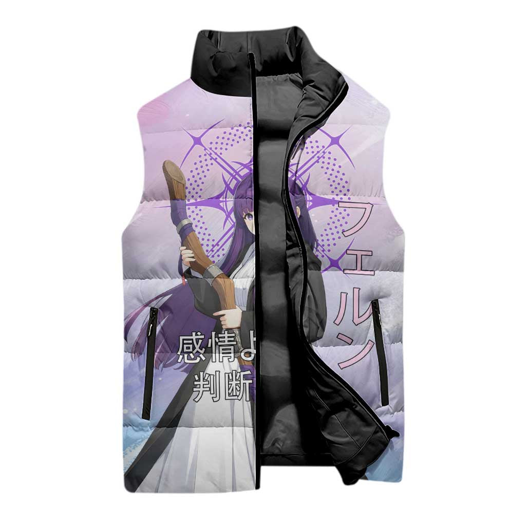 Fern Frieren Beyond Journey’s End Sleeveless Puffer Jacket Anime Pastel Aesthetic