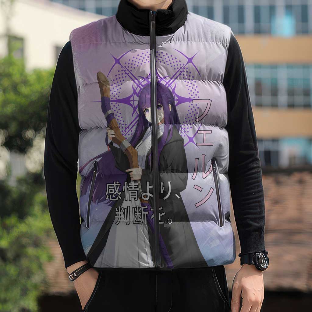 Fern Frieren Beyond Journey’s End Sleeveless Puffer Jacket Anime Pastel Aesthetic
