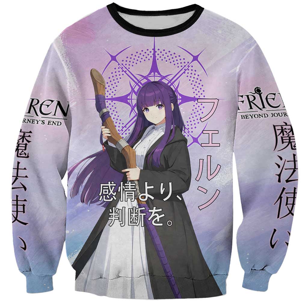 Fern Frieren Beyond Journey’s End Sweatshirt Anime Pastel Aesthetic