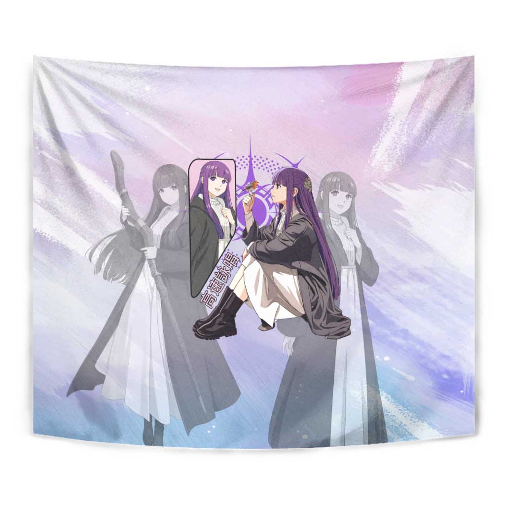 Fern Frieren Beyond Journey’s End Tapestry Anime Pastel Aesthetic