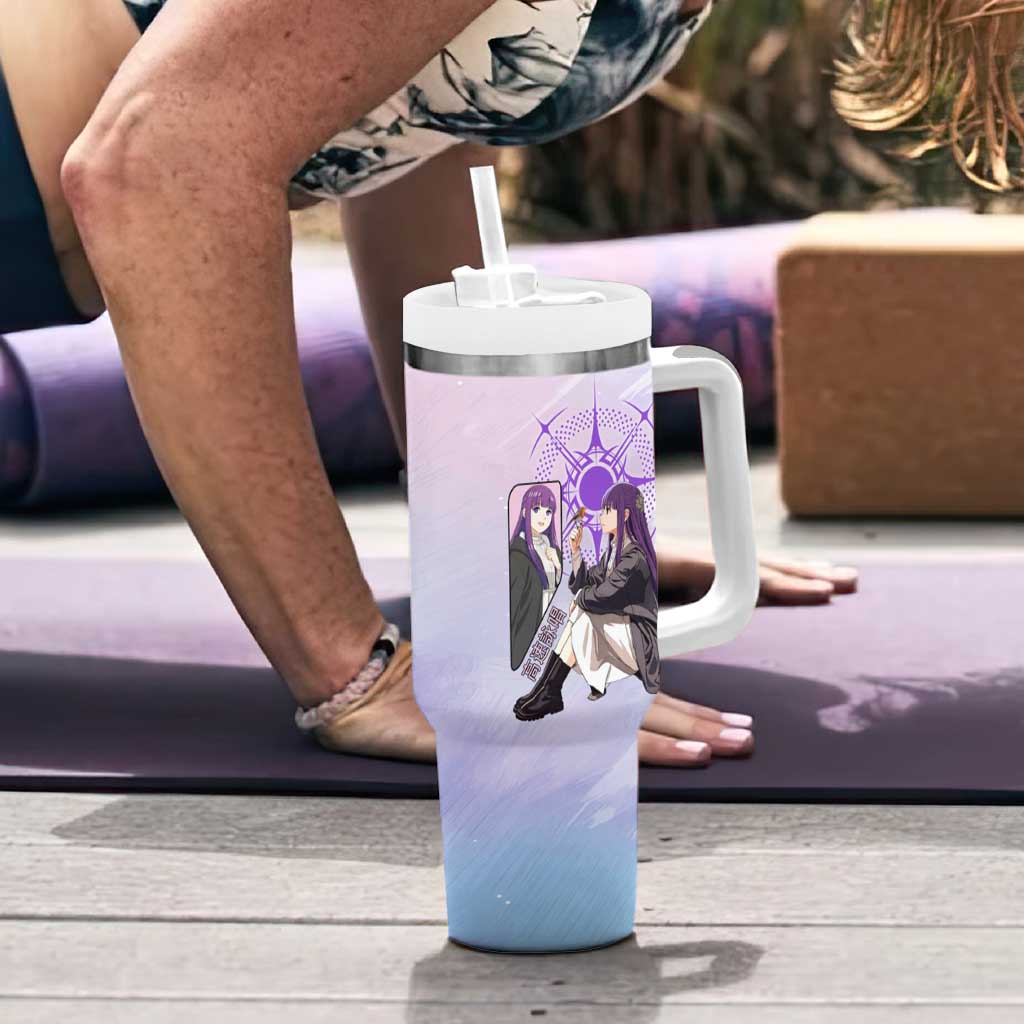 Fern Frieren Beyond Journey’s End Tumbler With Handle Anime Pastel Aesthetic