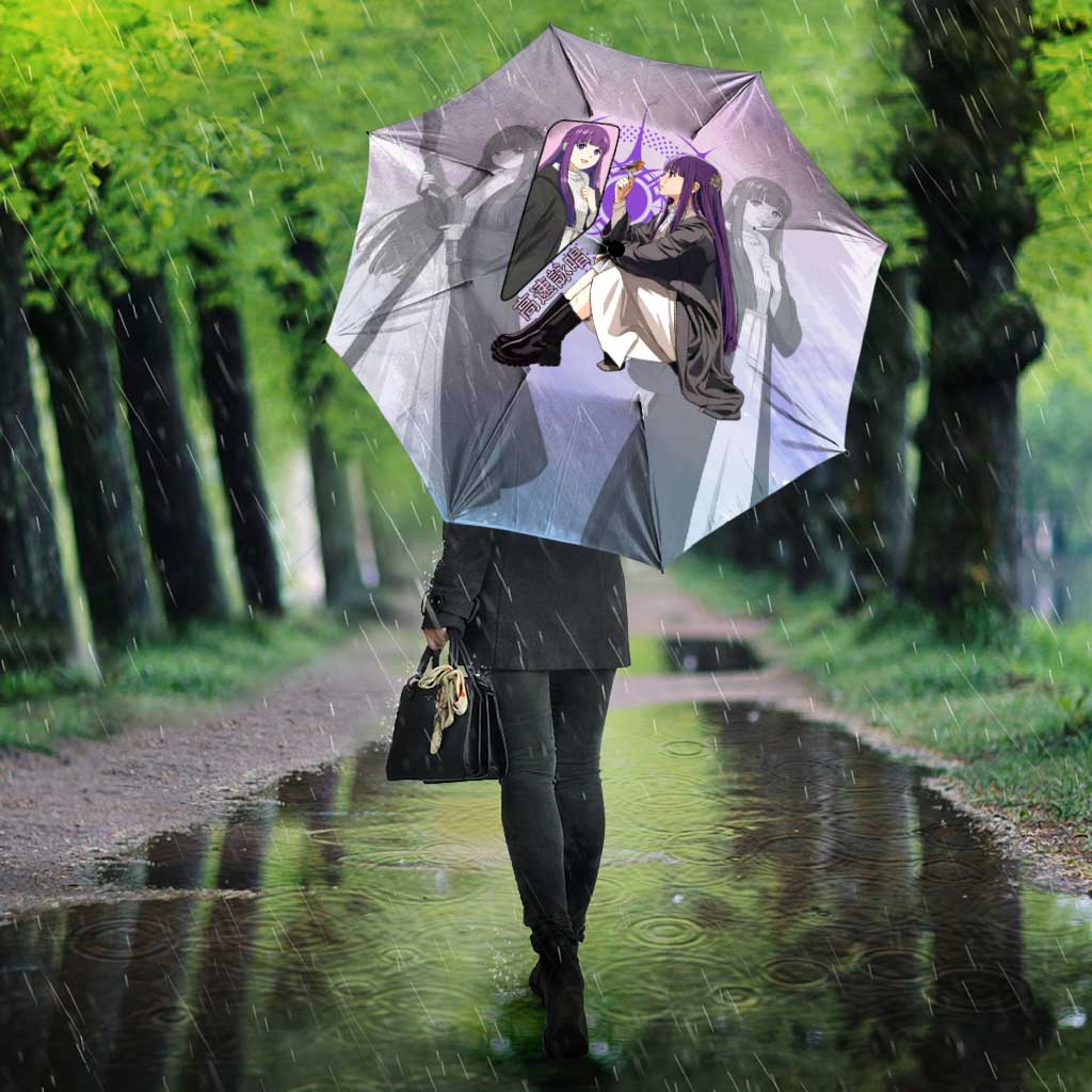 Fern Frieren Beyond Journey’s End Umbrella Anime Pastel Aesthetic