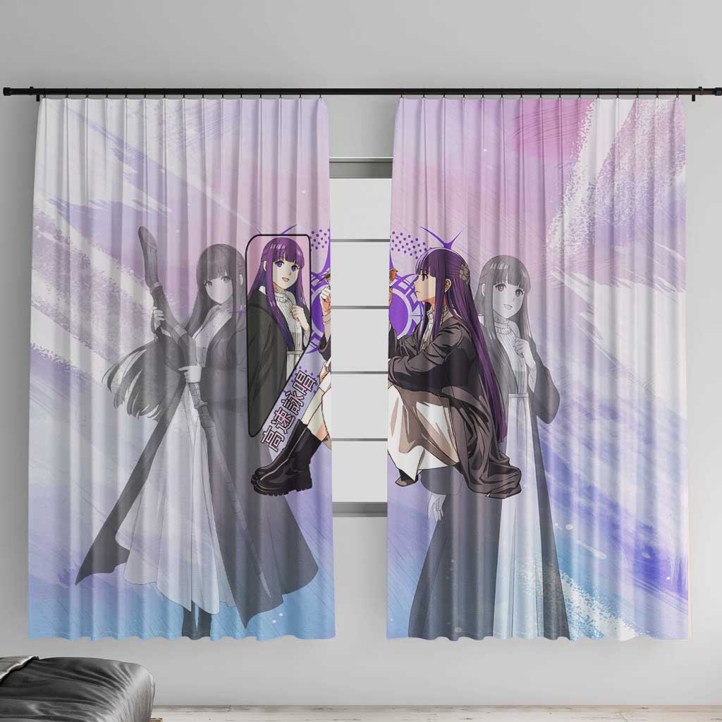 Fern Frieren Beyond Journey’s End Window Curtain Anime Pastel Aesthetic
