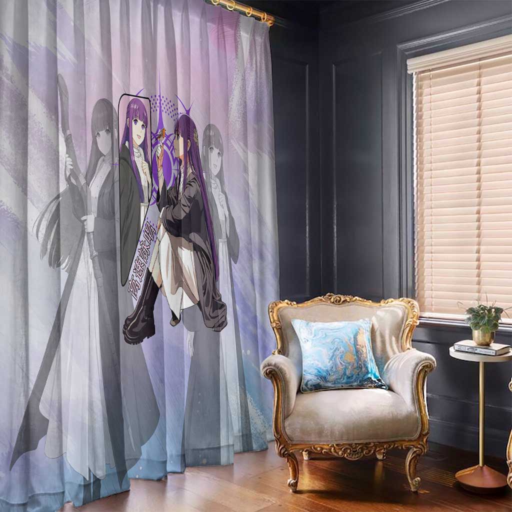 Fern Frieren Beyond Journey’s End Window Curtain Anime Pastel Aesthetic