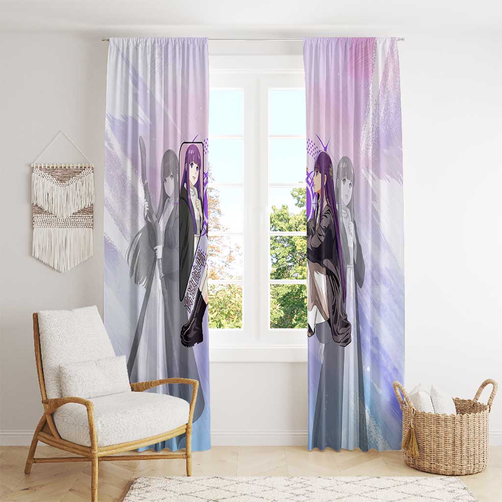 Fern Frieren Beyond Journey’s End Window Curtain Anime Pastel Aesthetic