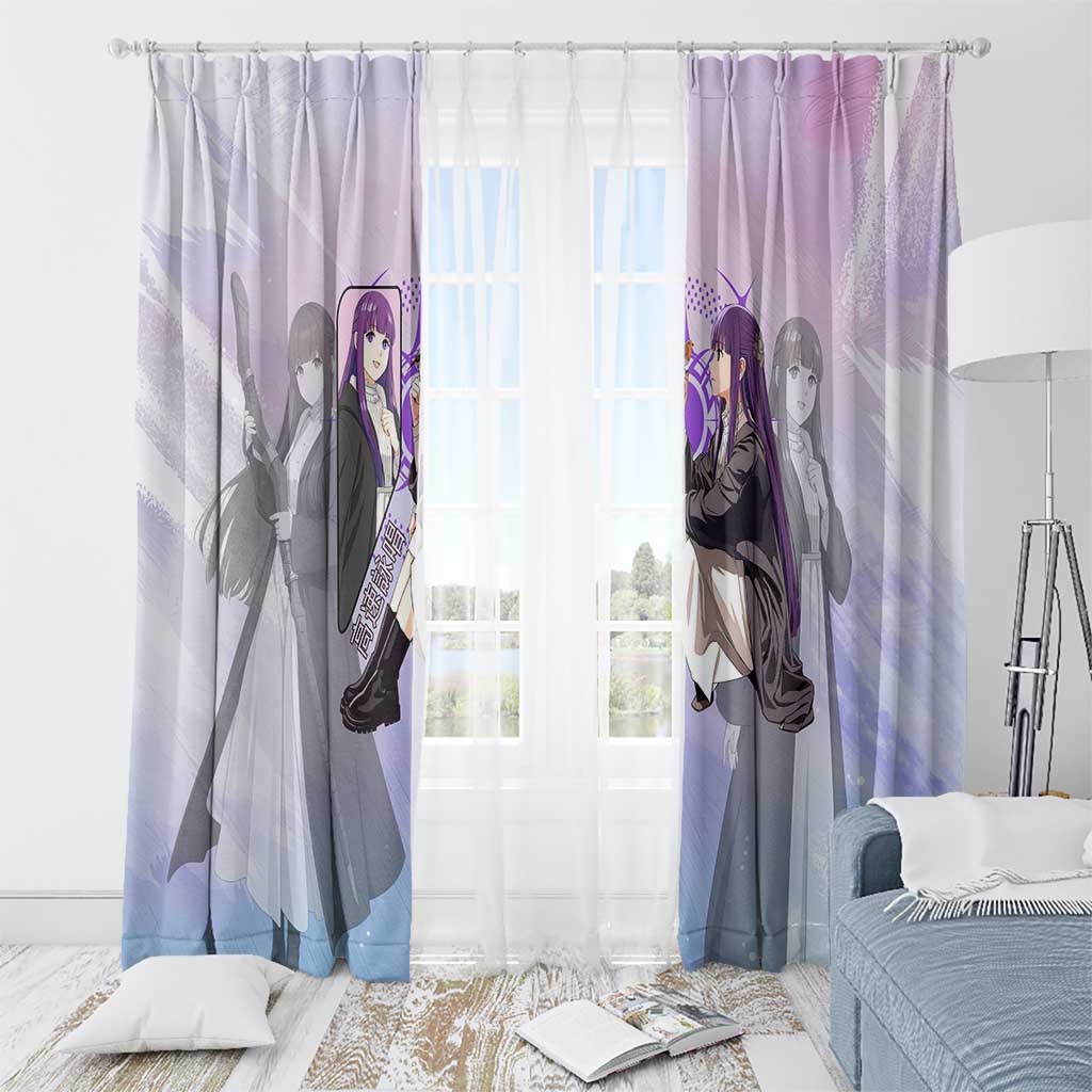 Fern Frieren Beyond Journey’s End Window Curtain Anime Pastel Aesthetic