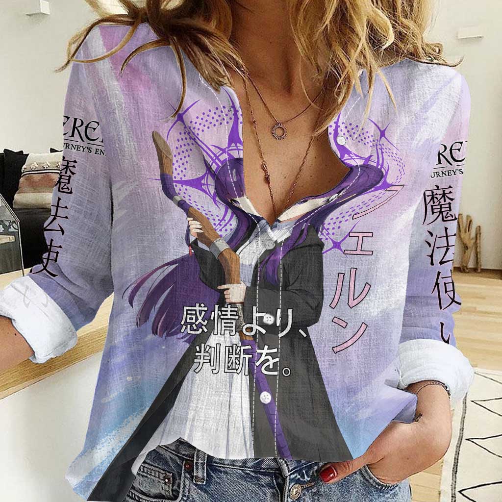 Fern Frieren Beyond Journey’s End Women Casual Shirt Anime Pastel Aesthetic
