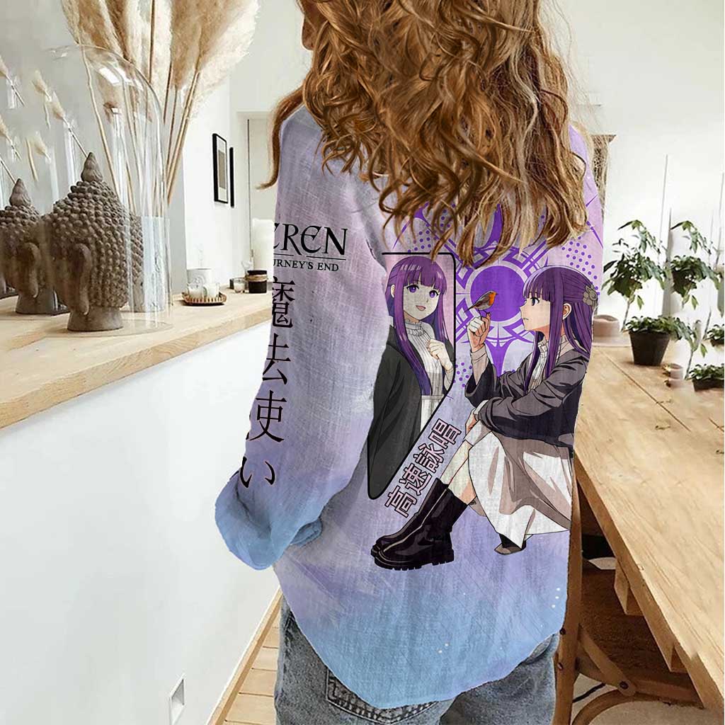 Fern Frieren Beyond Journey’s End Women Casual Shirt Anime Pastel Aesthetic