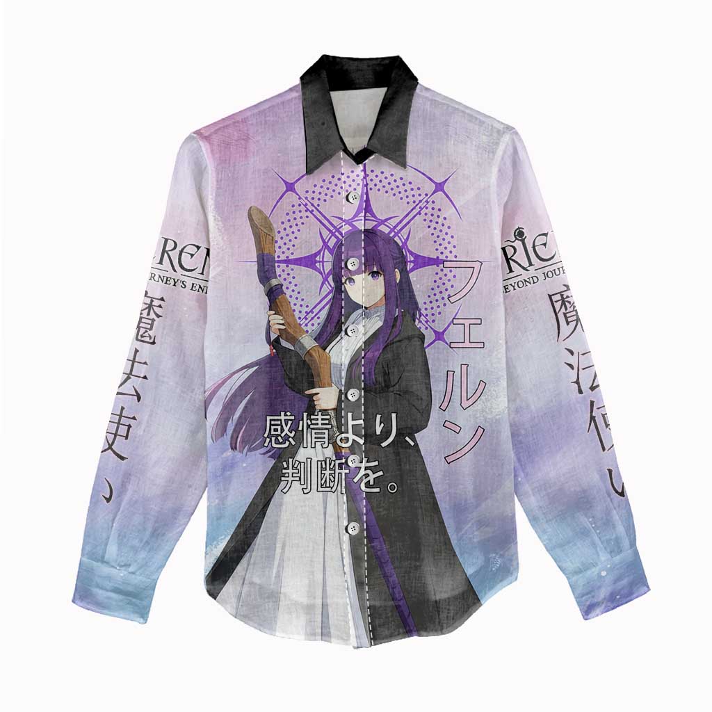 Fern Frieren Beyond Journey’s End Women Casual Shirt Anime Pastel Aesthetic