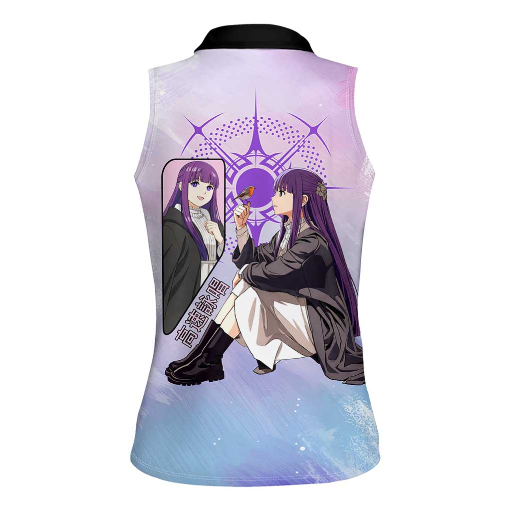Fern Frieren Beyond Journey’s End Women Sleeveless Polo Shirt Anime Pastel Aesthetic