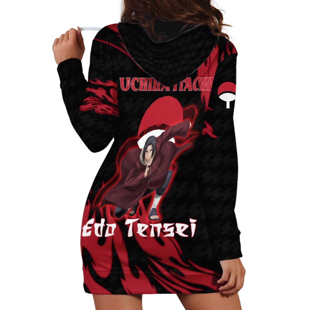Uchiha Itachi Edo Tensei Naruto Hoodie Dress Crimson Flame Anime Resurrection Style