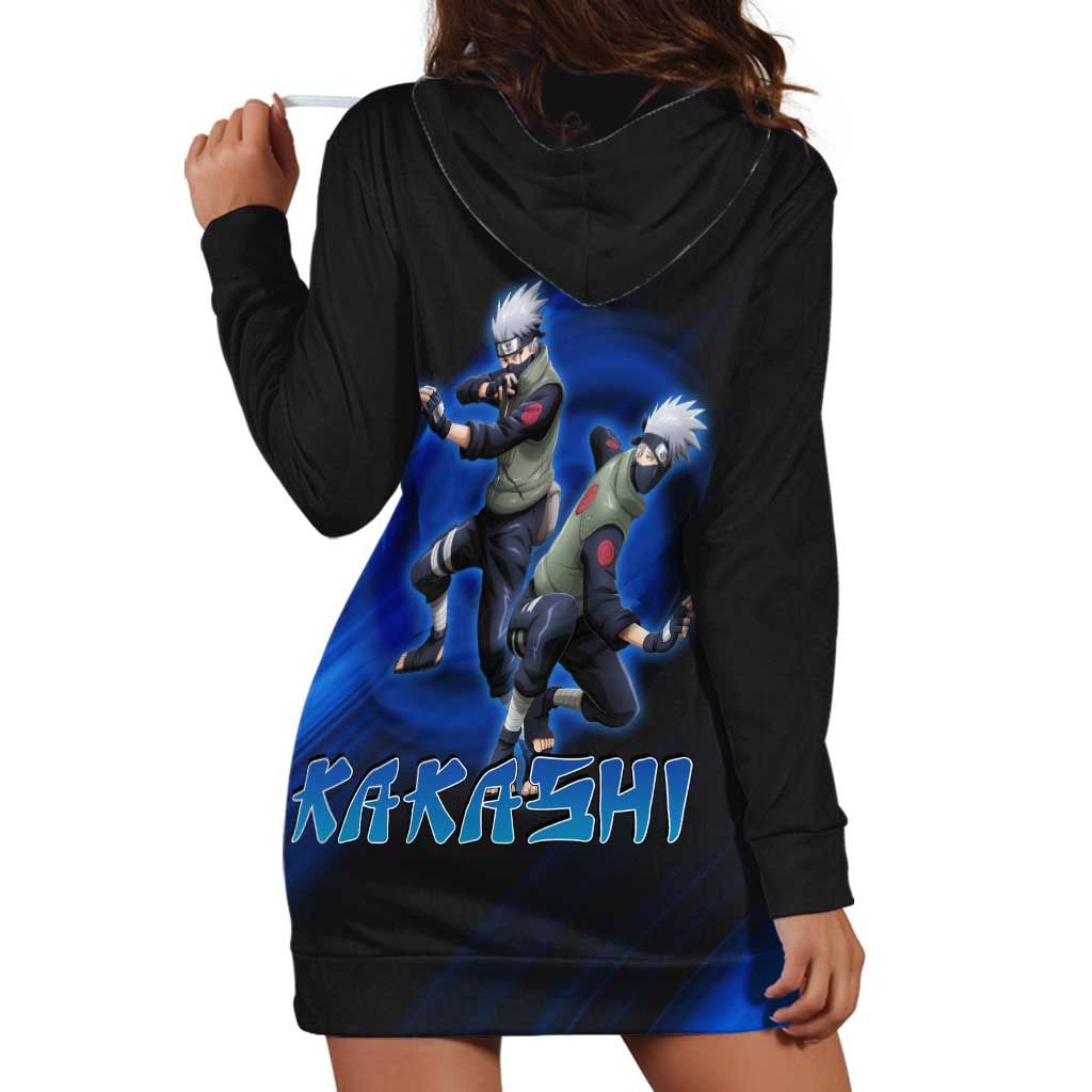 Kakashi Hatake Naruto Hoodie Dress Electric Surge Anime Motion Style