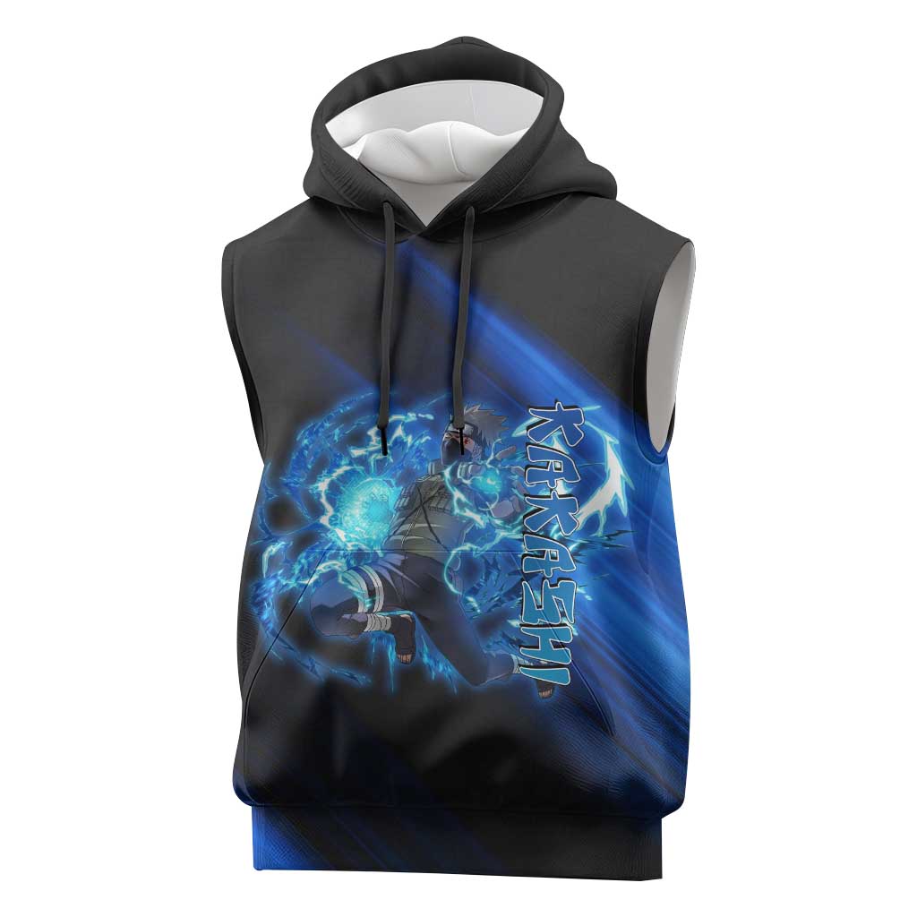 Kakashi Hatake Naruto Sleeveless Hoodie Electric Surge Anime Motion Style