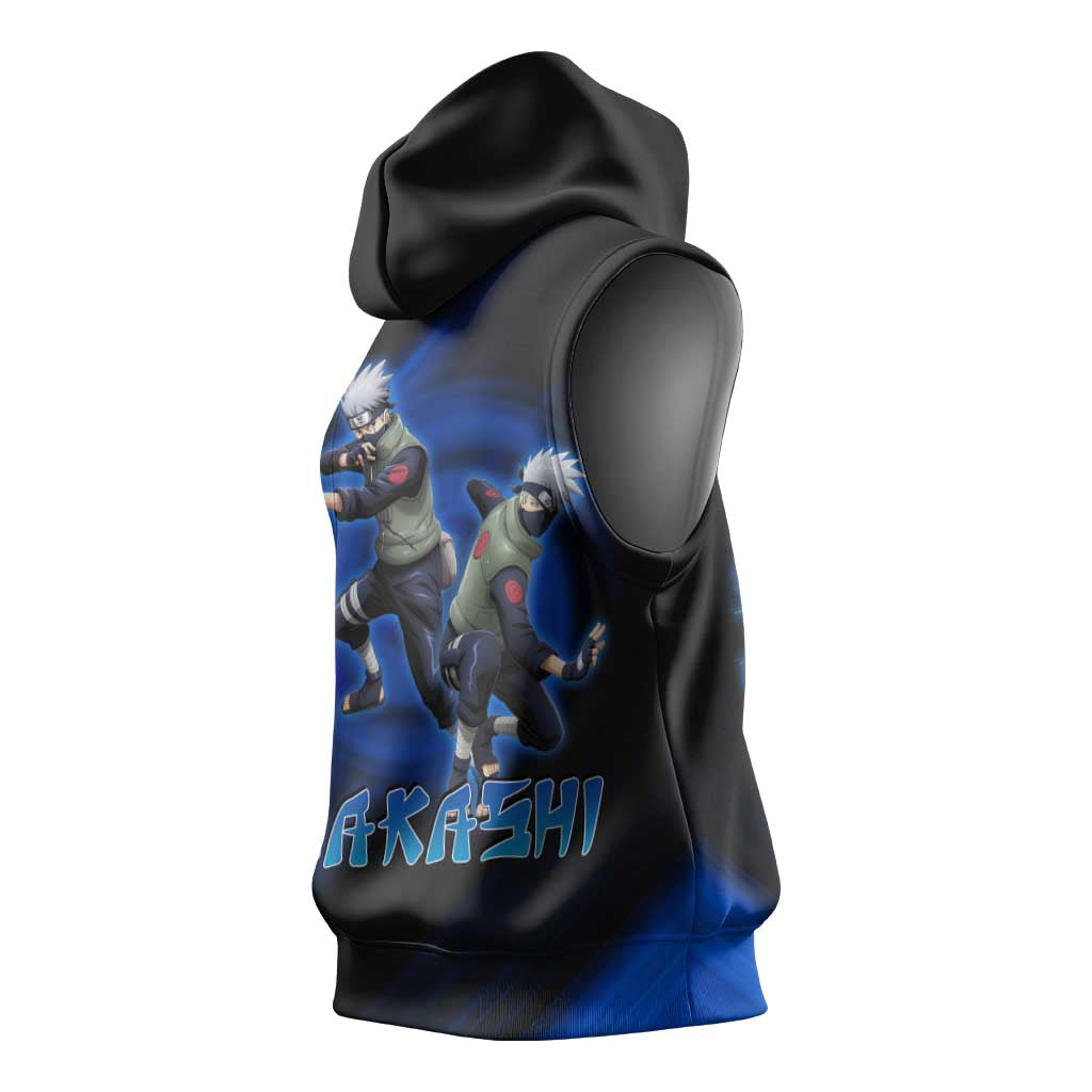 Kakashi Hatake Naruto Sleeveless Hoodie Electric Surge Anime Motion Style