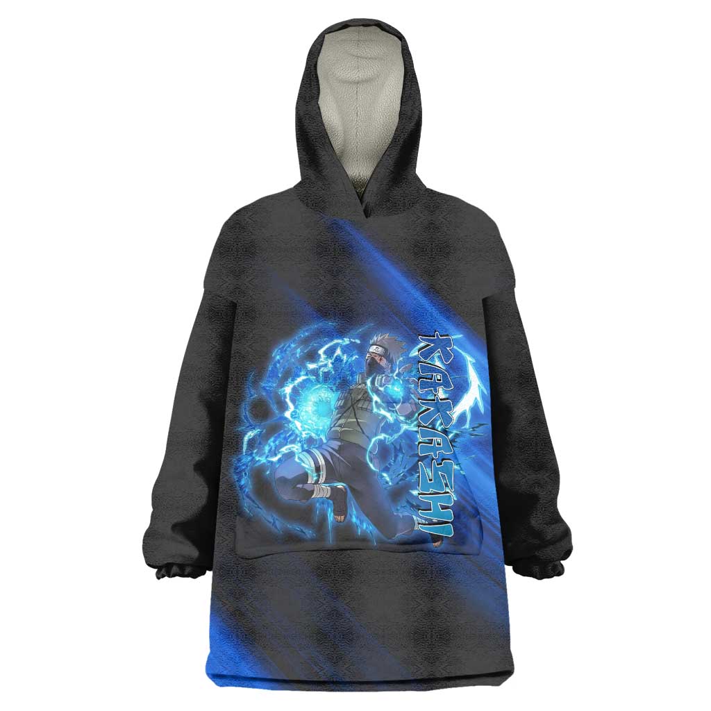 Kakashi Hatake Naruto Wearable Blanket Hoodie Electric Surge Anime Motion Style