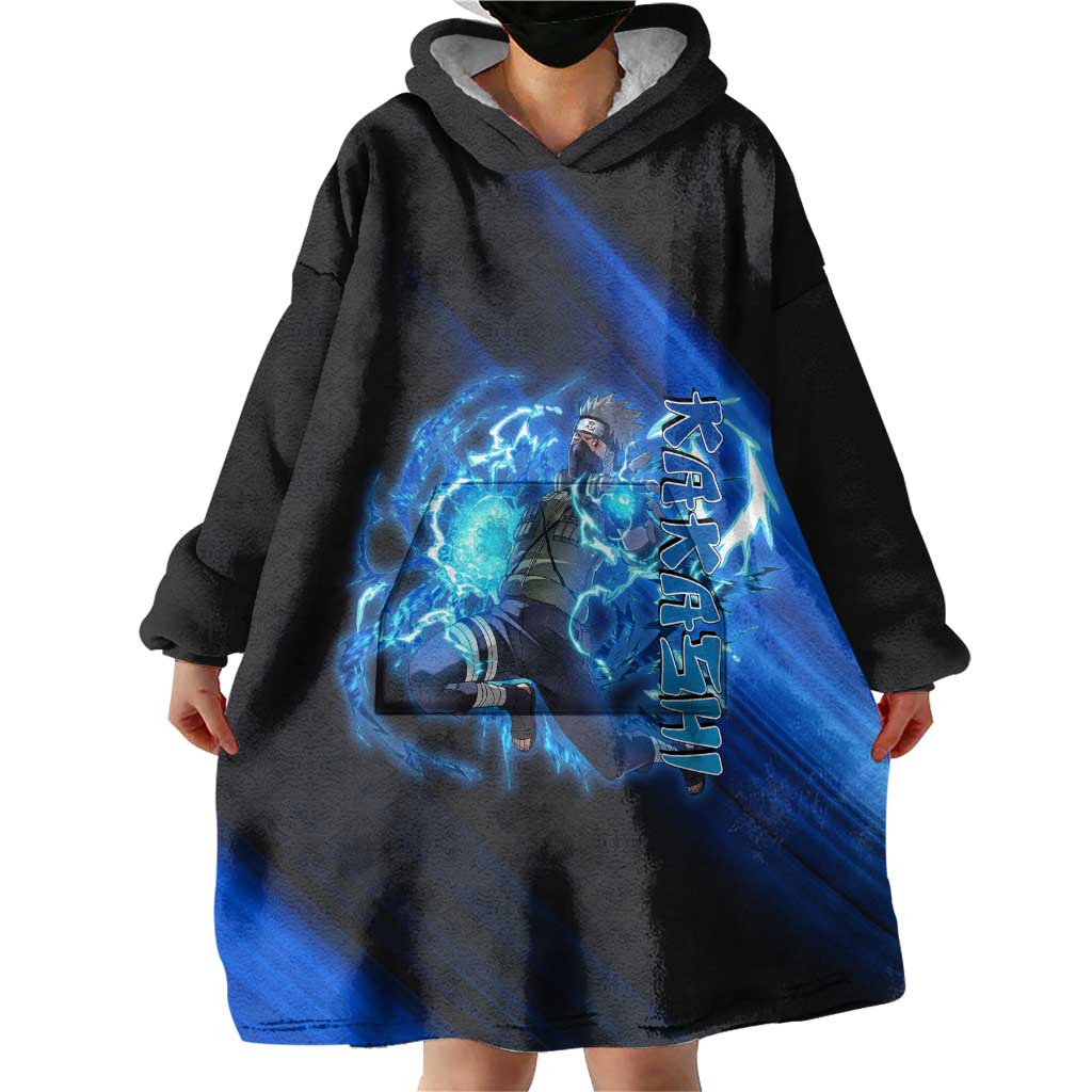 Kakashi Hatake Naruto Wearable Blanket Hoodie Electric Surge Anime Motion Style