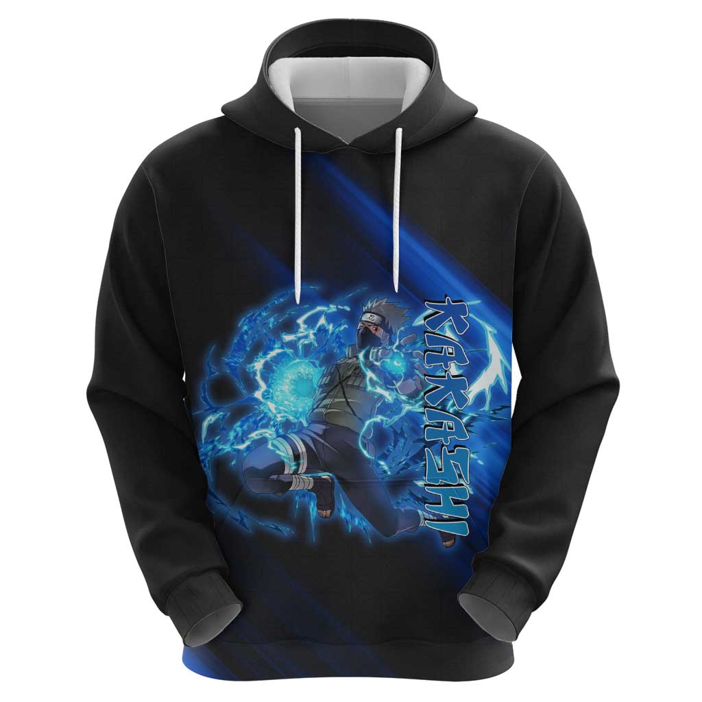 Kakashi Hatake Naruto Zip Hoodie Electric Surge Anime Motion Style