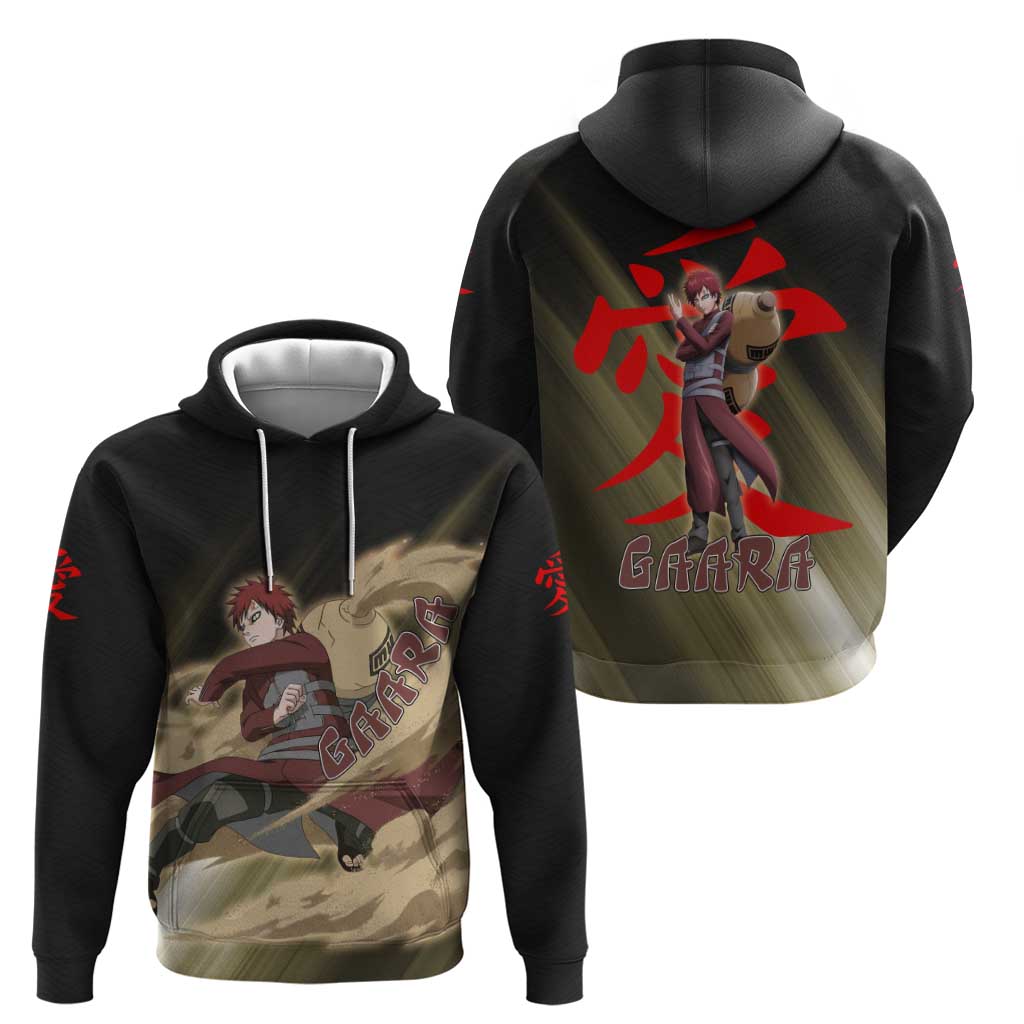 Gaara Naruto Hoodie Sandstorm Anime Kanji Burst Style