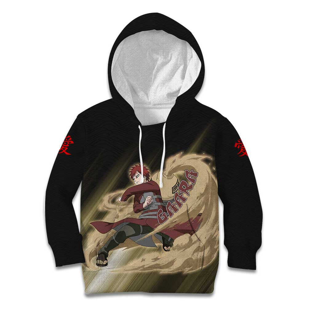 Gaara Naruto Kid Hoodie Sandstorm Anime Kanji Burst Style