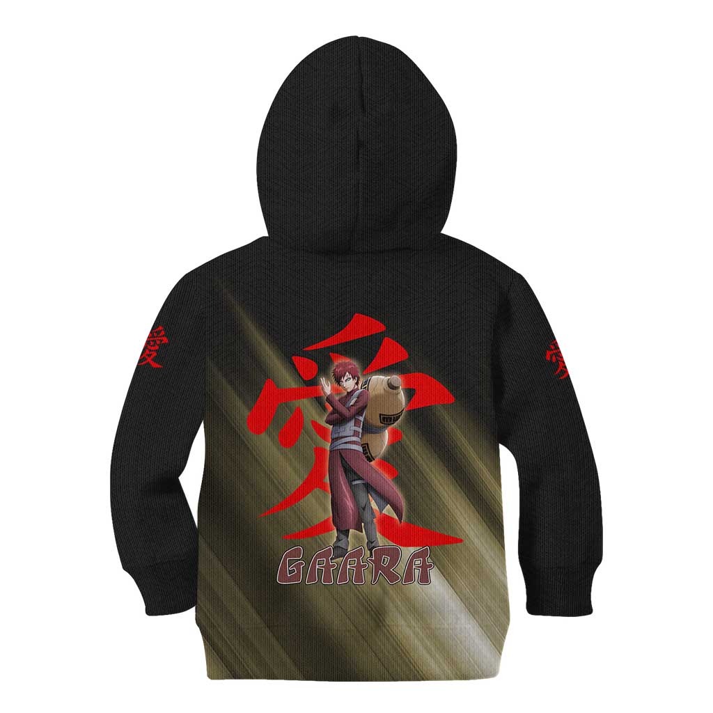 Gaara Naruto Kid Hoodie Sandstorm Anime Kanji Burst Style