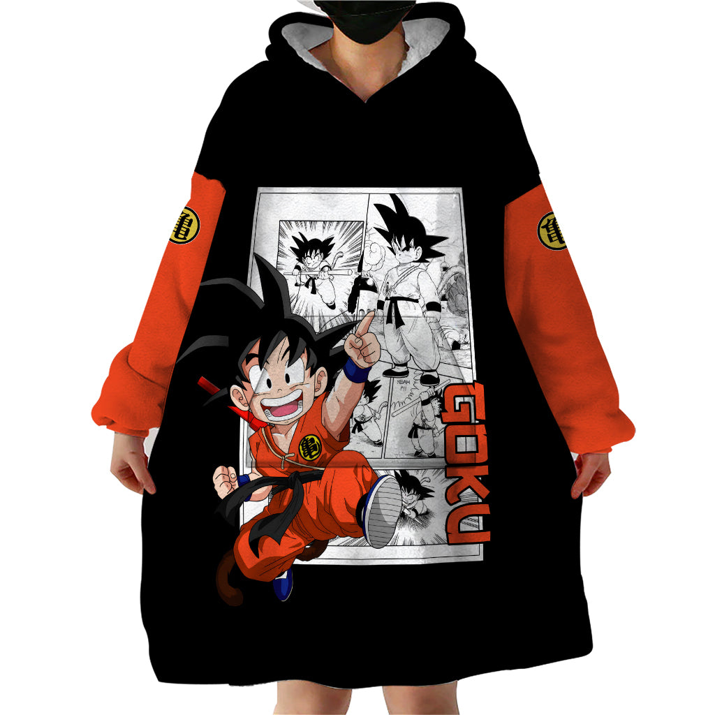 Goku Kid Wearable Blanket Hoodie Dragon Ball Anime Mix Manga