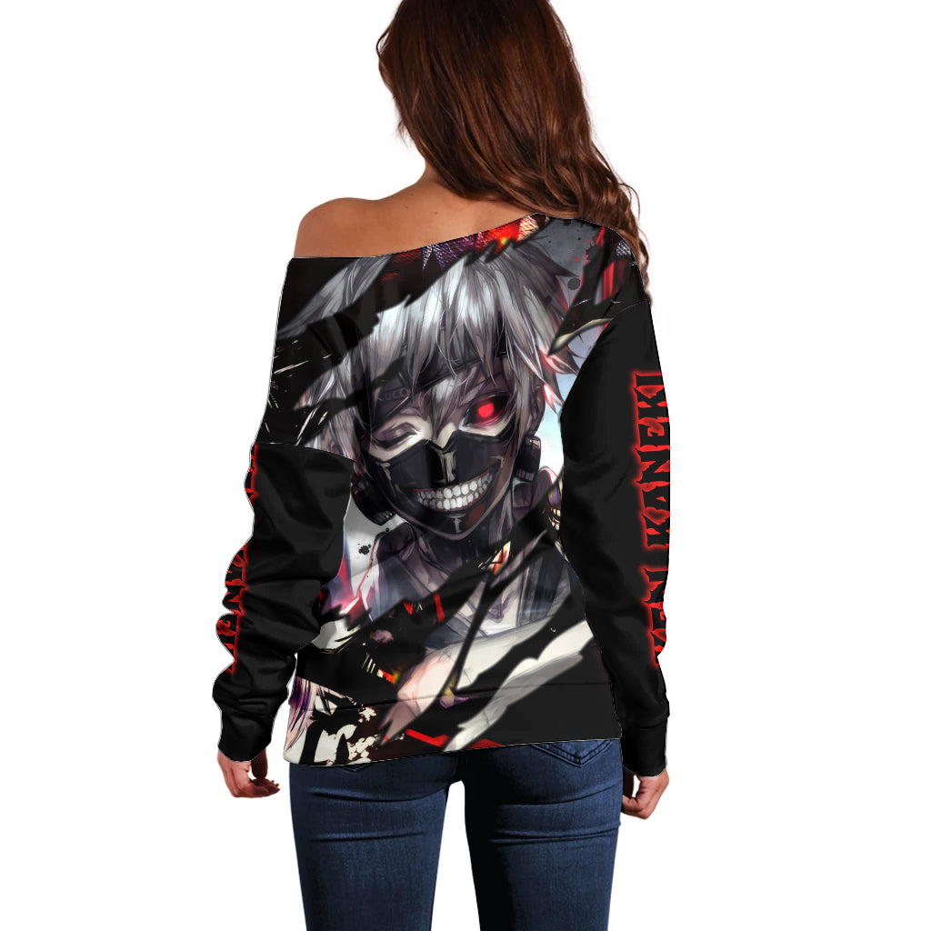Ken Kaneki Off Shoulder Sweater Tokyo Ghoul TS04