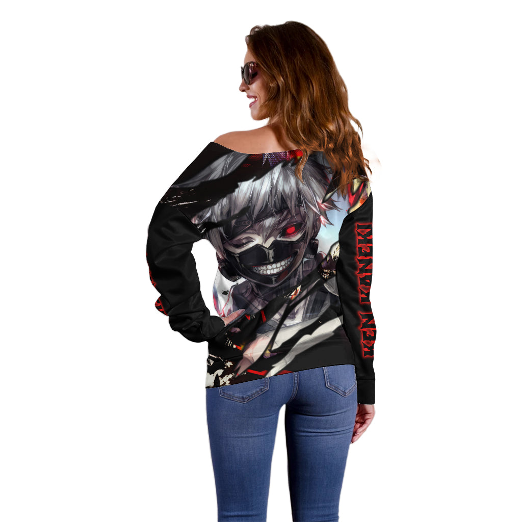 Ken Kaneki Off Shoulder Sweater Tokyo Ghoul TS04