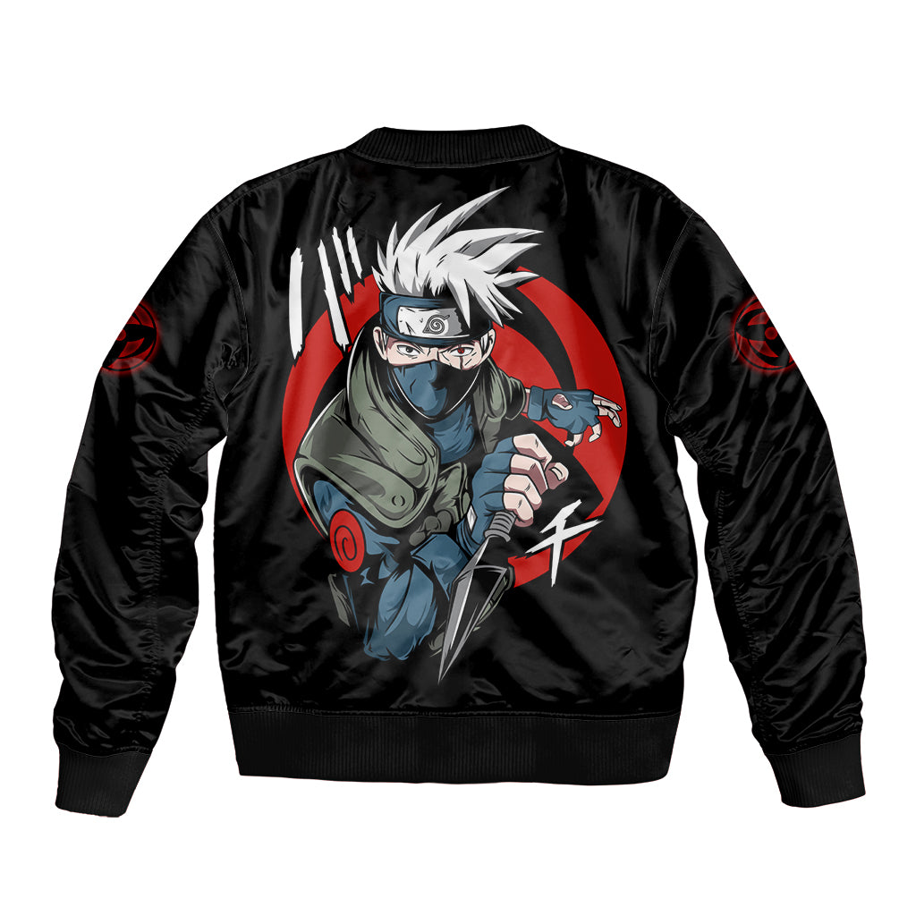 Hatake Kakashi Sharingan Eye Bomber Jacket Naruto