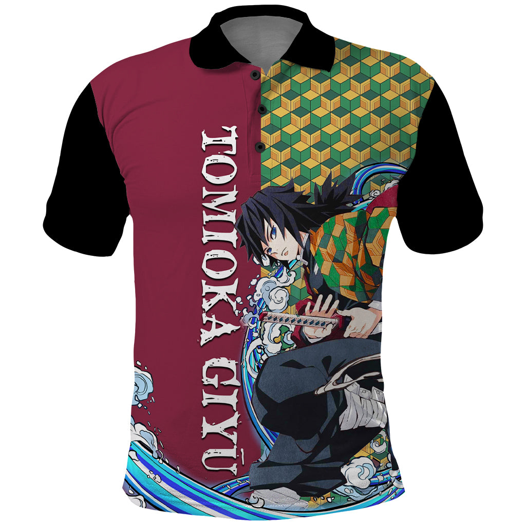 Tomioka Giyū - Demon Slayer Polo Shirt Anime Style