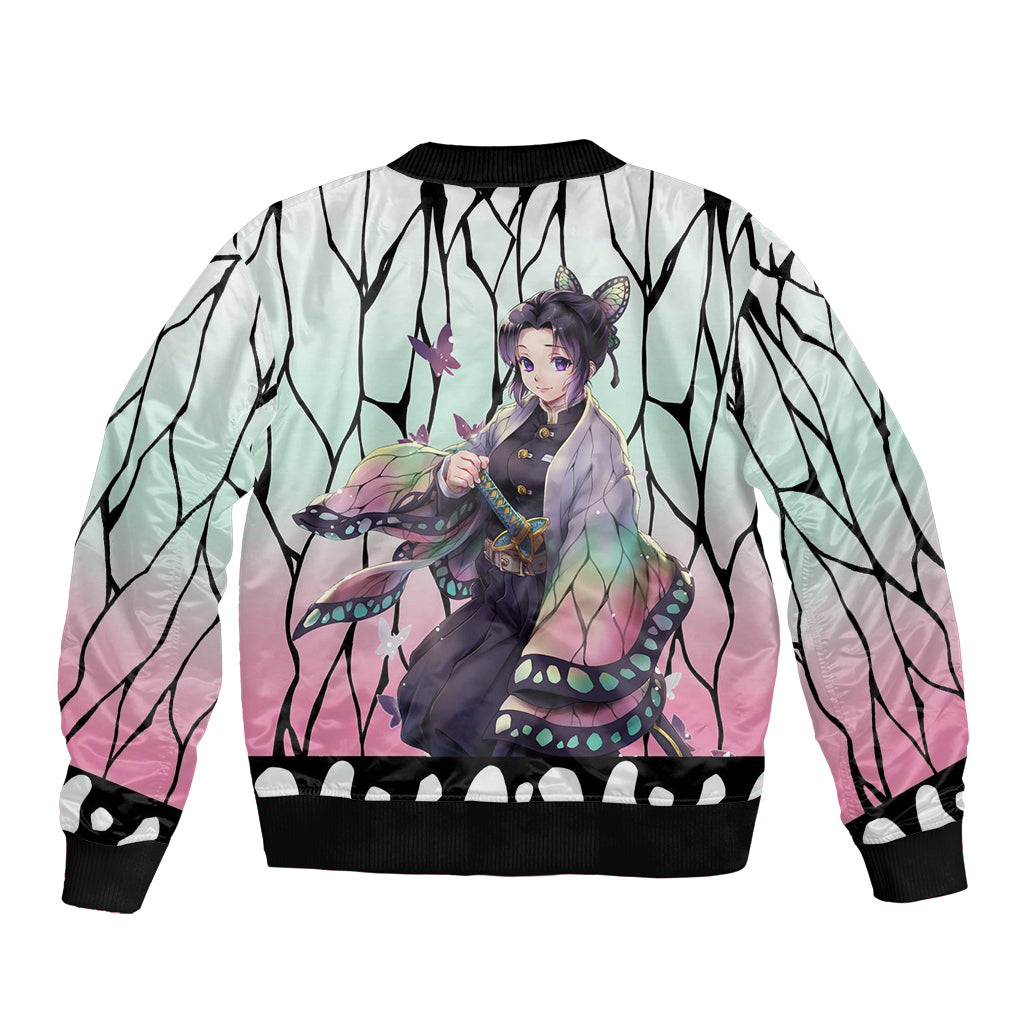 Shinobu Kocho - Demon Slayer Bomber Jacket Anime Style Art