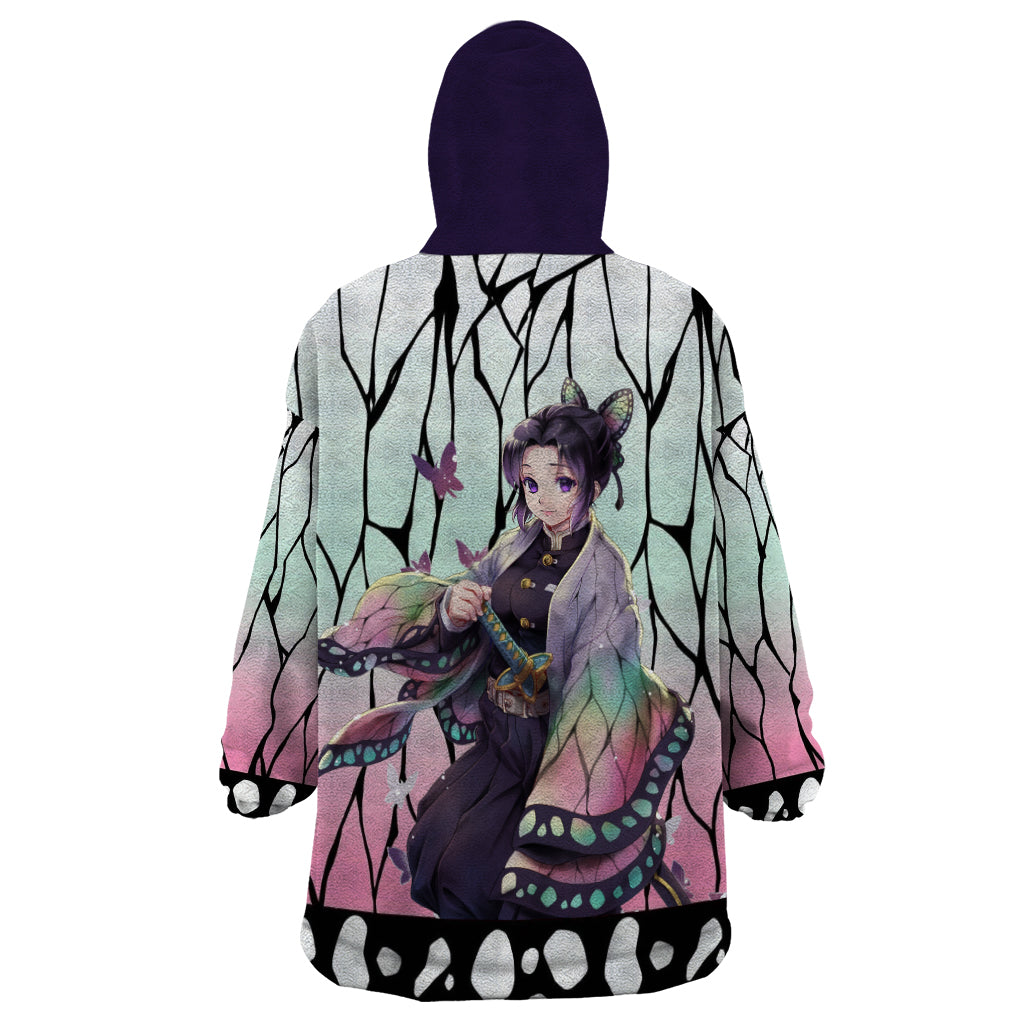 Shinobu Kocho - Demon Slayer Wearable Blanket Hoodie Anime Style Art