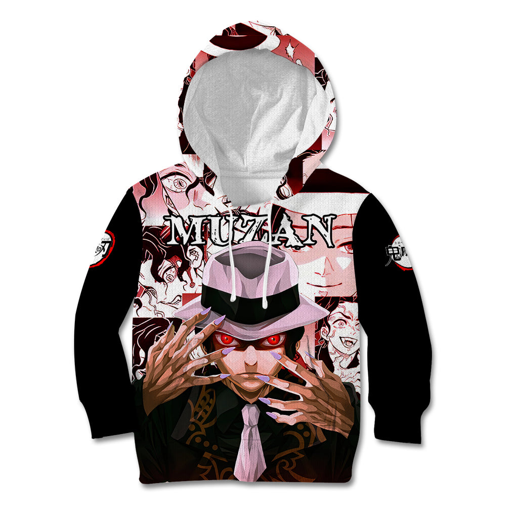 Muzan Kibutsuji Demon Slayer Kid Hoodie Anime Mix Manga Style