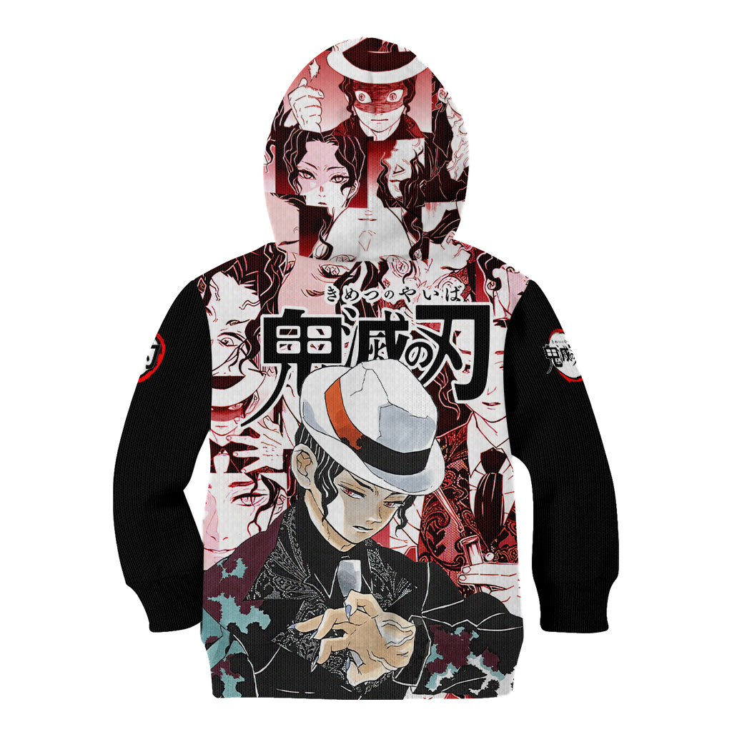 Muzan Kibutsuji Demon Slayer Kid Hoodie Anime Mix Manga Style